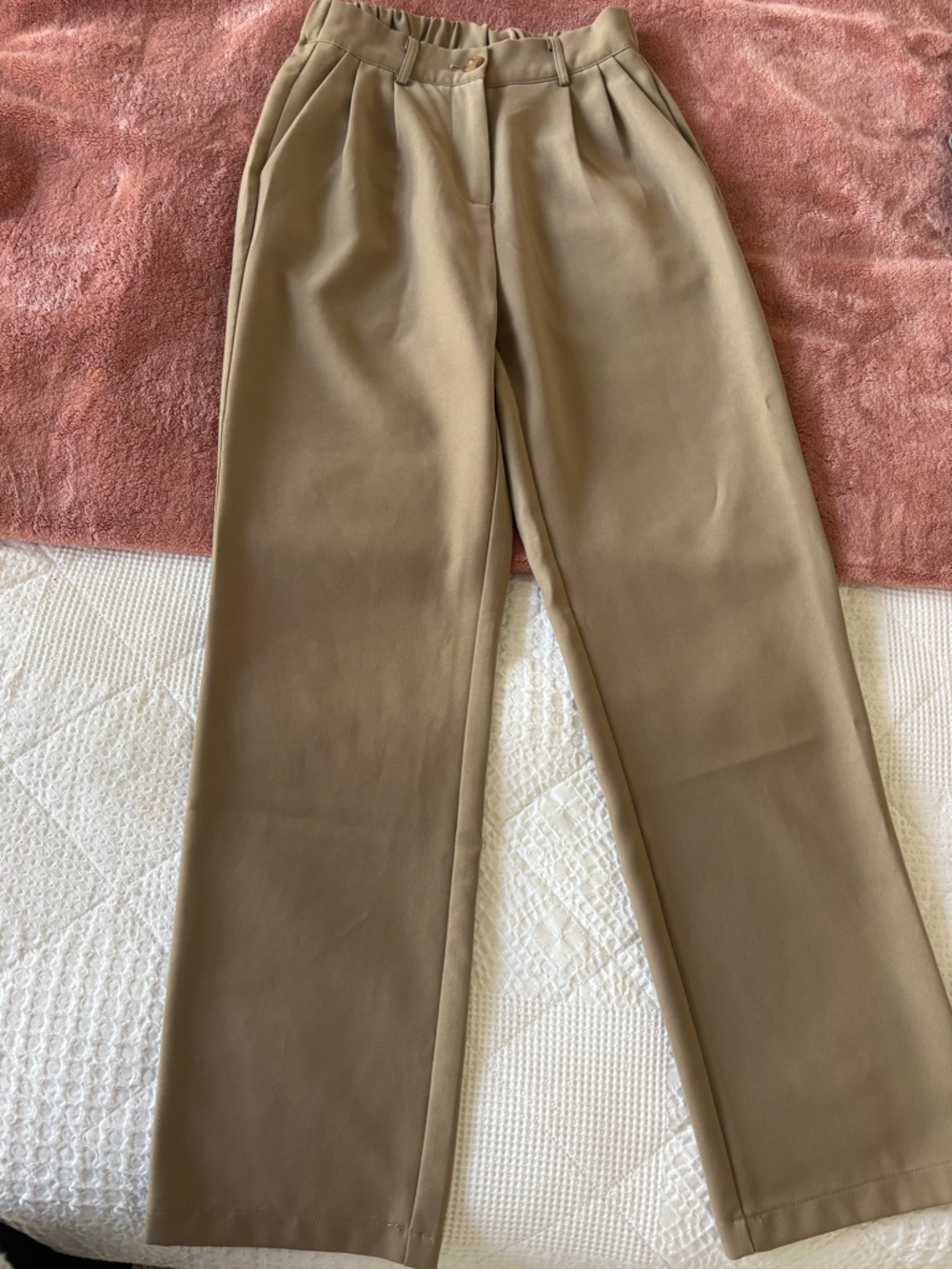 High-Rise Wide Leg Trousers - Brown